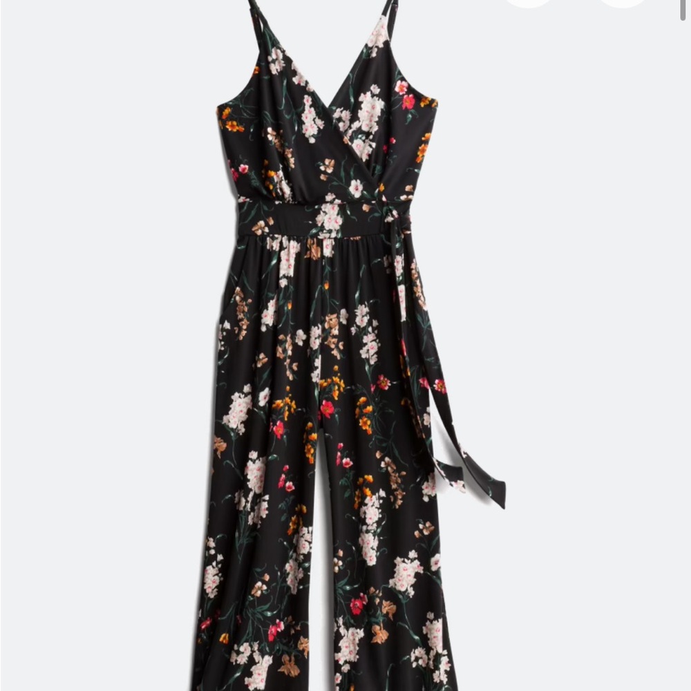 Kaileigh Black Floral Jumpsuit